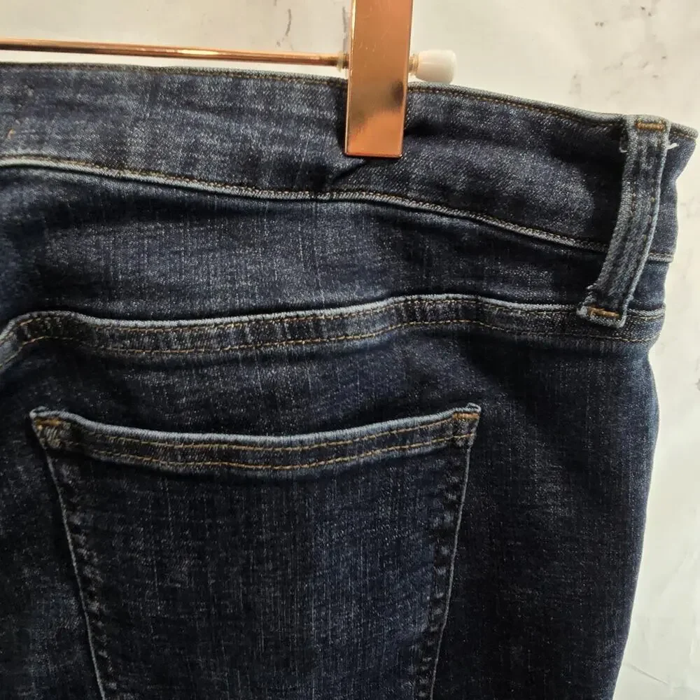 Pistola Jeans Women 31 High Rise Denim Dark Wash Skinny Moody Whiskering